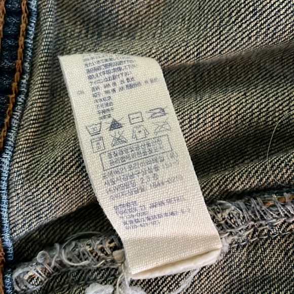 Denim Vest Hood Gray Layered Punk Grunge Skater Streetwear I Love H81 Size Small - Picture 7 of 7